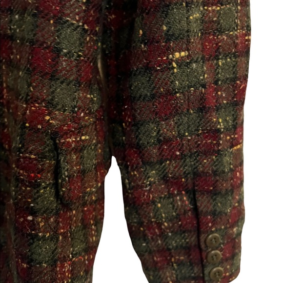 Georges Marciano (Vintage Guess) Lined 3 Button Plaid Jacket in Wool Sz 2 - Picture 6 of 7